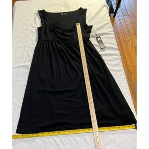 Vintage Carole Little Dress Women M Black Fit & Flare Sleeveless Knee Length NWT